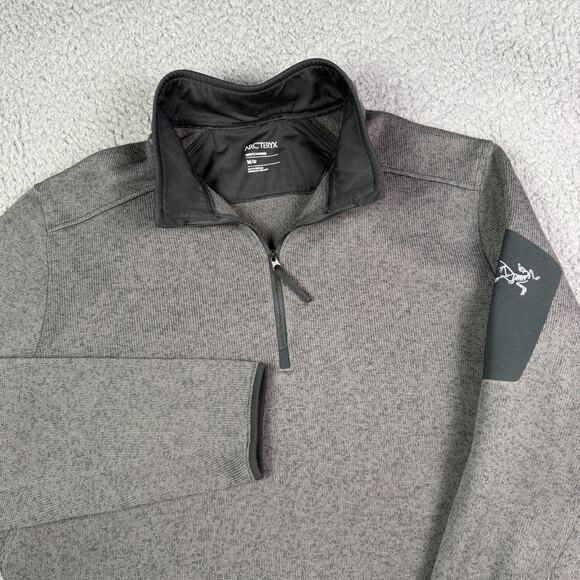 Arcteryx Covert 1/2 Zip Pullover Mens M Charcoal Gray Fleece Sweater Jacket - Picture 1 of 10